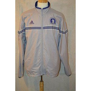 Adidas 2000 Boston Marathon Running Jogging Gray Blue Jacket XXL